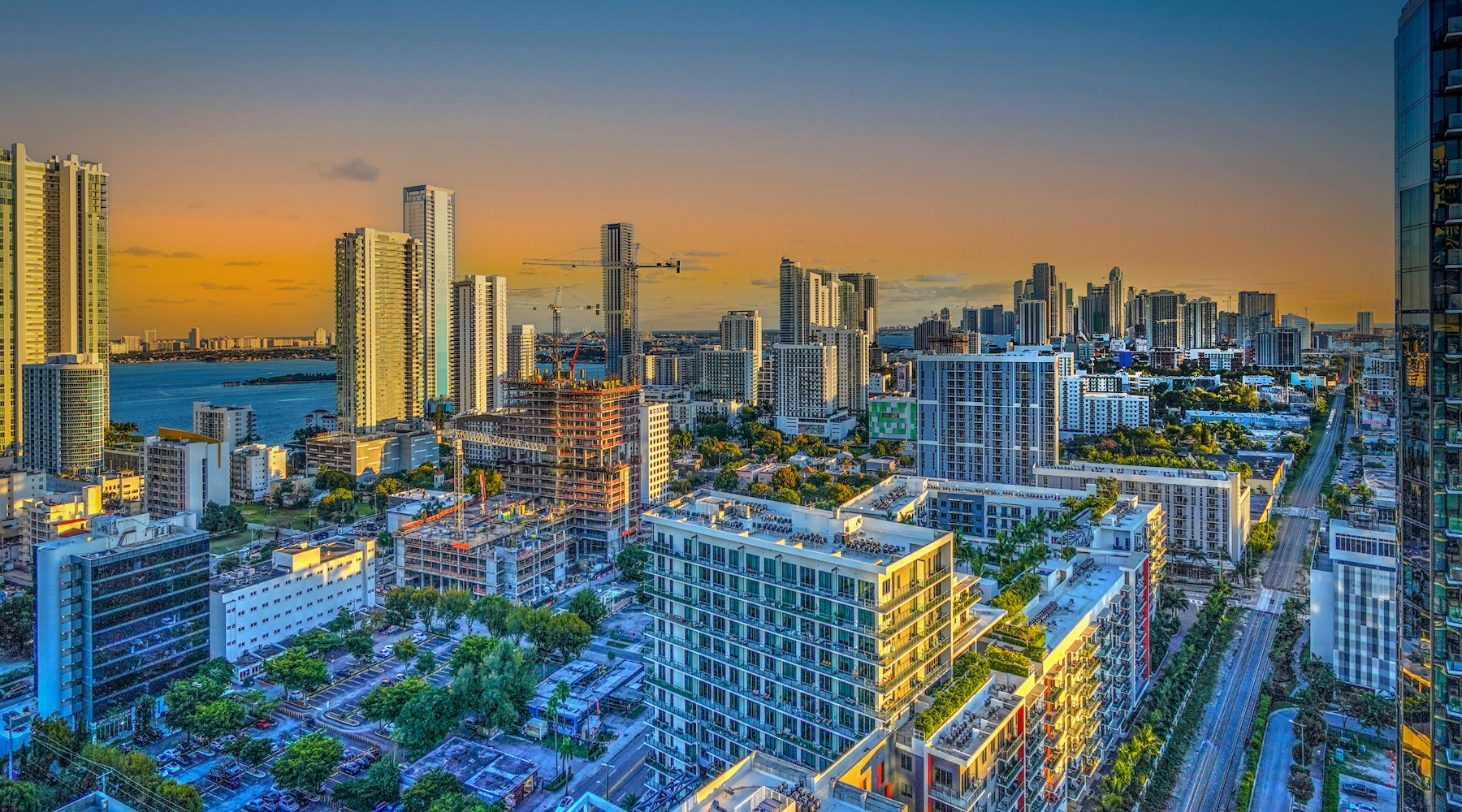 Aerial view of the downtown area
